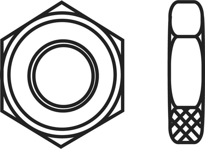Toolcraft Ecrous hexagonaux M4 DIN 439 St (M4)