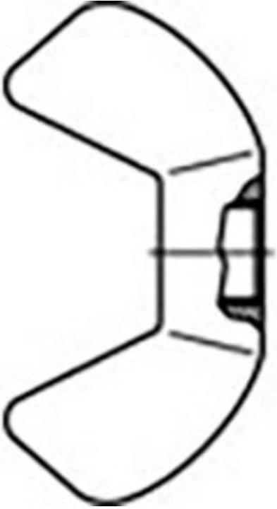 Toolcraft Écrous à oreilles (M4)