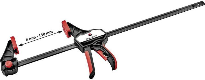 Produktbild Toolcraft Einhandzwinge 150 x 85 mm 1500 Nm (150 mm)