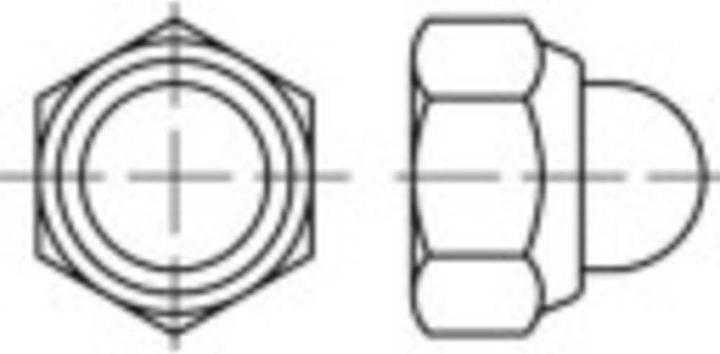 Toolcraft Écrous borgnes (M6)