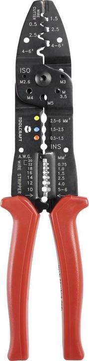 Toolcraft Multifunktionale Abisolierzange 8-in-1 mit Drahtschneider und Crimpzange (245 mm)