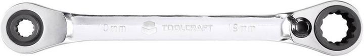 Produktbild Toolcraft 4 in 1 Doppel-Ratschenringschlüssel 10x13 - 17x19, umschaltbar (19 mm, 10 mm, 17 mm, 13 mm)