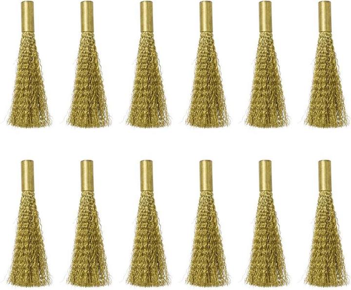 Actual product image Toolcraft Replacement brush for glass fibre eraser 12-pack (brass wire) 4 mm