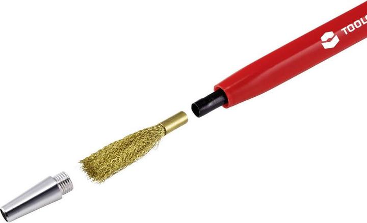 Actual product image Toolcraft Replacement brush for glass fibre eraser 12-pack (brass wire) 4 mm