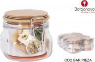 Borgonovo Primizie luftdichtes Glas 500ccm Bambusdeckel (5 l)