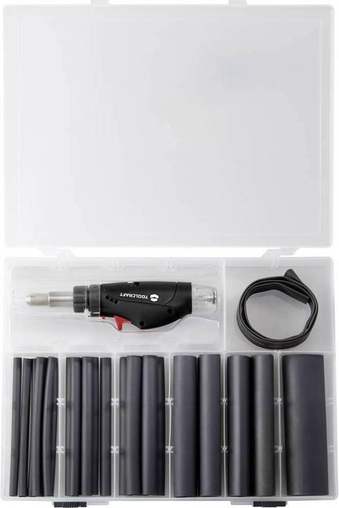 Produktbild Toolcraft 27tlg. Schrumpfschlauchset mit 1300 °C Mini-Heissgasbrenner