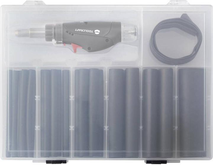 Produktbild Toolcraft 27tlg. Schrumpfschlauchset mit 1300 °C Mini-Heissgasbrenner