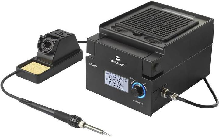 Produktbild Toolcraft Lötstation mit LED-Beleuchtung und Lötrauchabsaugung