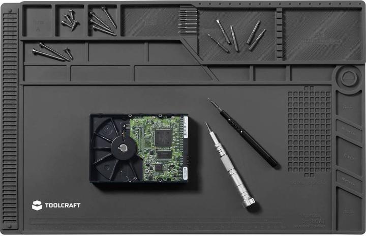 Actual product image Toolcraft Heatproof table pad, soldering pad, silicone pad (Storage)