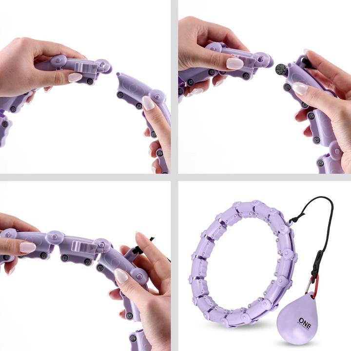Actual product image One Hula Hop OHA02 with weight purple (39 cm)
