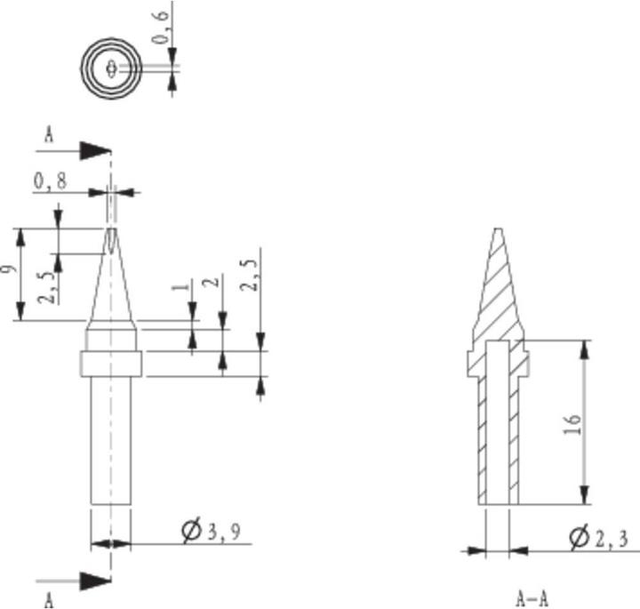 Actual product image Toolcraft Soldering tip chisel shape 0.8 mm (Soldering tip)