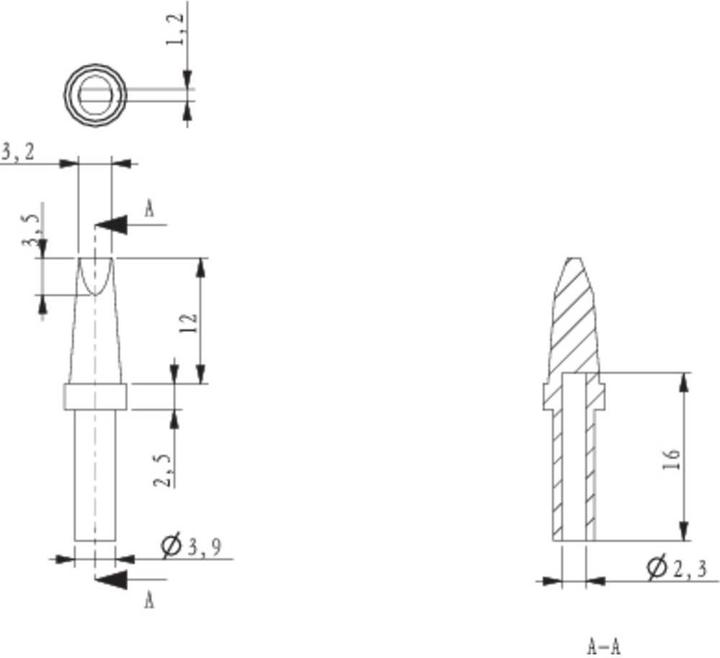 Produktbild Toolcraft Lötspitze Meisselform 3.2 mm (Lötspitze)