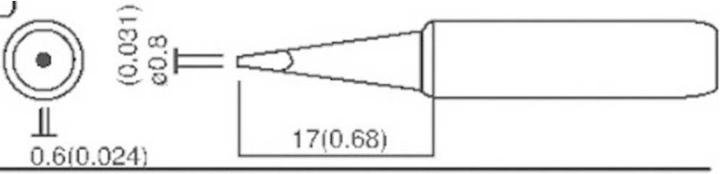 Produktbild Toolcraft Lötspitze Meisselform 0.8 mm T0.8D (Lötspitze)