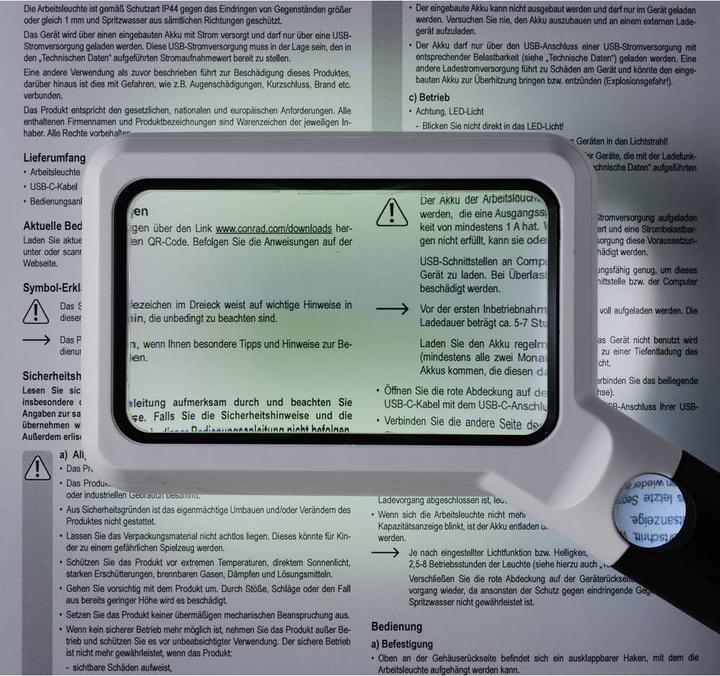 Produktbild Toolcraft Quadratische LED-Handlupe