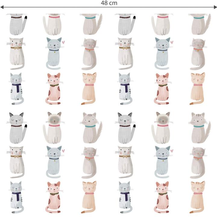 Actual product image Trenddeko Loske - Cat Family (528 x 48 cm)