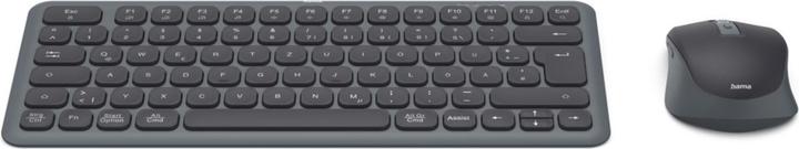 Actual product image Hama Multi-device keyboard and mouse set WKM-500 wireless small SW QWERTZ EN (DE, Wireless)