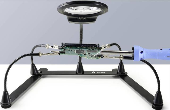Produktbild Toolcraft Magnetische helfende Hand mit Lupe (Dritte Hand)
