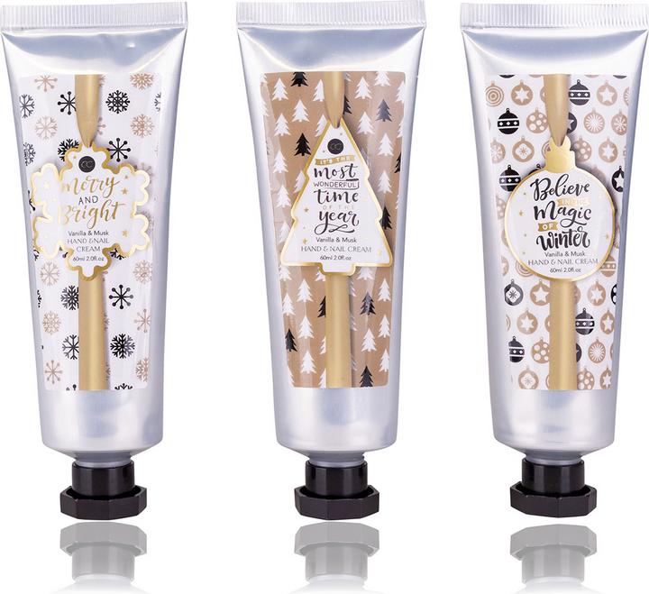 Produktbild Accentra Hand & Nail Cream WINTER MAGIC in der Tube, 60ml, 3 Designs sortiert, Duft: Vanille & Moschus
