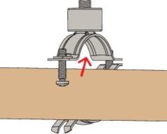 Produktbild Fischer 500719, Pipe clamp, Steel, 48 - 56 mm, 3.81 cm (1.5"), Zinc steel, 1 kN