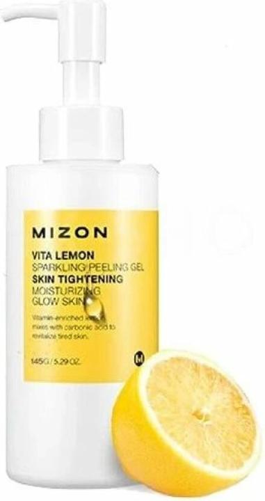 Actual product image Mizon Vita Lemon Sparkling Peeling Gel Moistruzing & Glow Skin Sparkling Face Scrub Lemon 145g (Gel)
