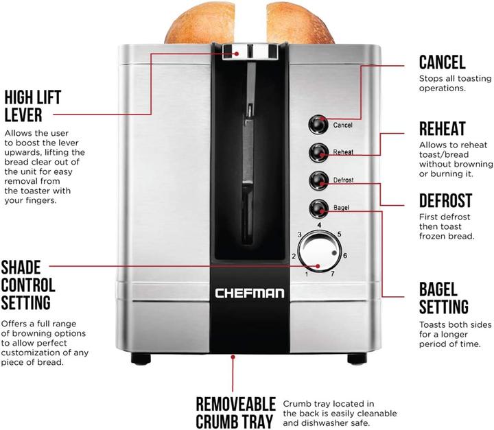 Produktbild Chefman Edelstahl Toaster