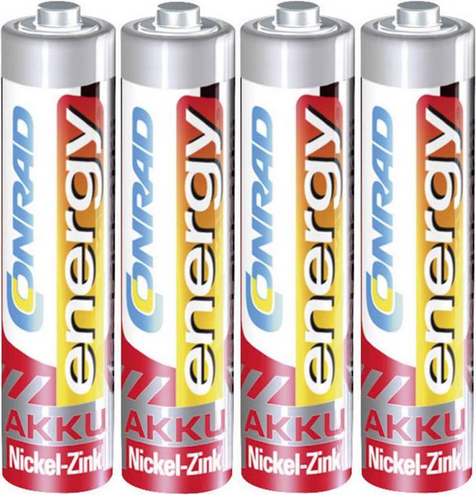 Produktbild Conrad energy Micro NiZn-Akku 900 mWh, 4er-Set (1.60 V, 550 mAh)