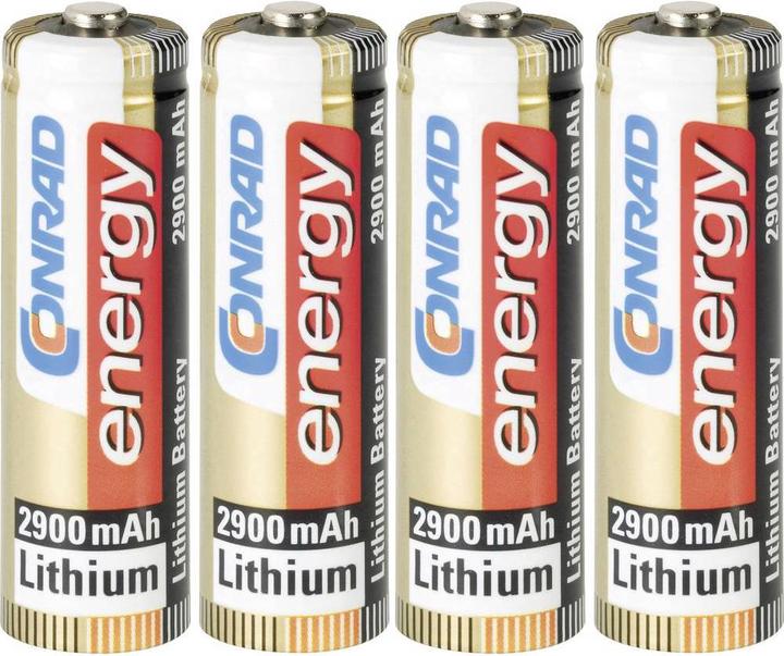 Produktbild Conrad energy Extrem Power Lithium Mignon-Batterien (4 Stk., AA, 2900 mAh)
