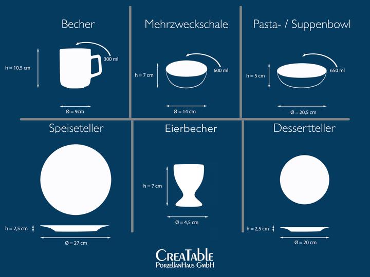 Produktbild CreaTable Luna (24 Stück)