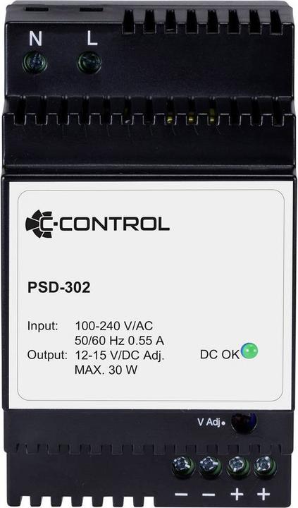 Produktbild C-Control Hutschienen Netzteil 12 V 30 W, Standby-Modus <0.3 W