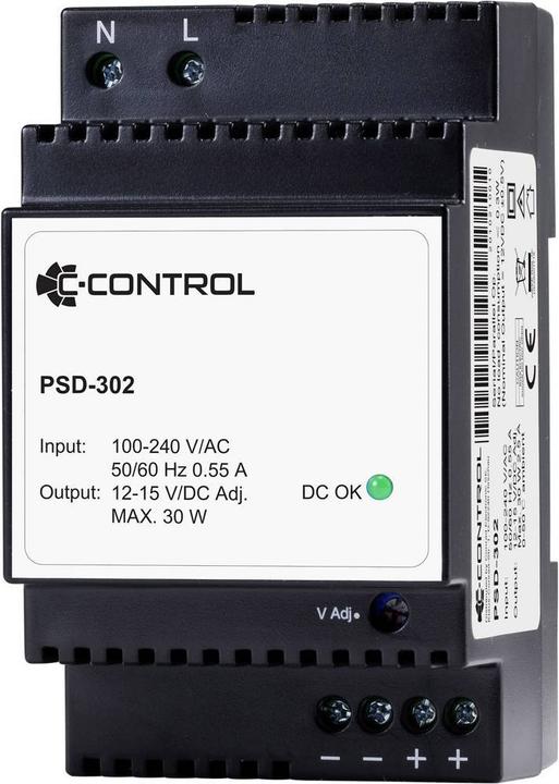 Produktbild C-Control Hutschienen Netzteil 12 V 30 W, Standby-Modus <0.3 W