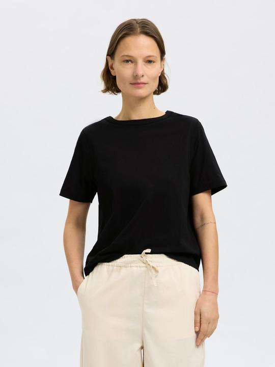 Actual product image Selected Femme 100% Baumwoll T-Shirt mit Rundhalsausschnitt (M)