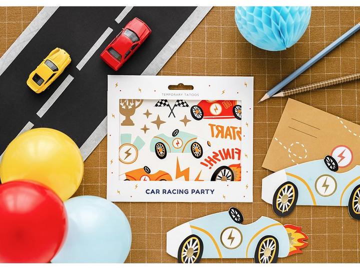 Image du produit Partydeco Kit de tatouage voiture 11 motifs, Catégorie : Tatouage