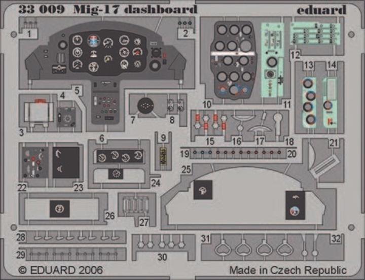 Produktbild Eduard Mig-17 dashboard Für Trumpeter Bausatz