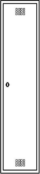 Actual product image Wolf Steel locker, disassembled (40 cm, 180 cm)
