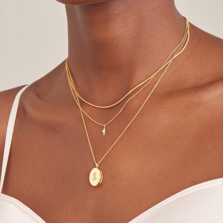 Produktbild Ania Haie Halskette Snake Chain 925 Sterling Silber (925er Silber, 38 cm)