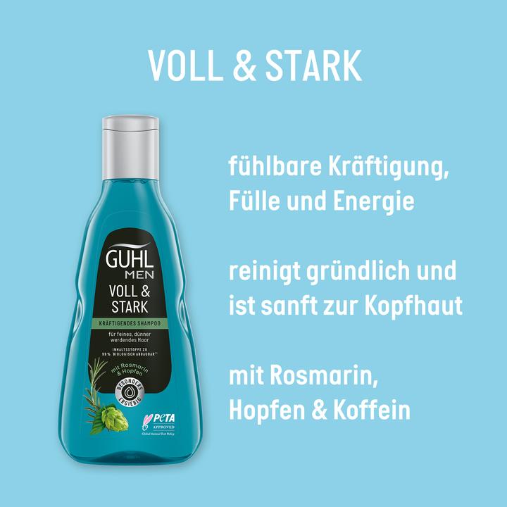 Produktbild Guhl Men Voll & Stark Shampoo kräftigend (250 ml, Flüssiges Shampoo)