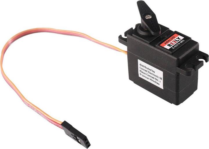 Immagine prodotto Reely Micro servo Servo analogico Materiale ingranaggi: metallo Sistema di connessione: JR