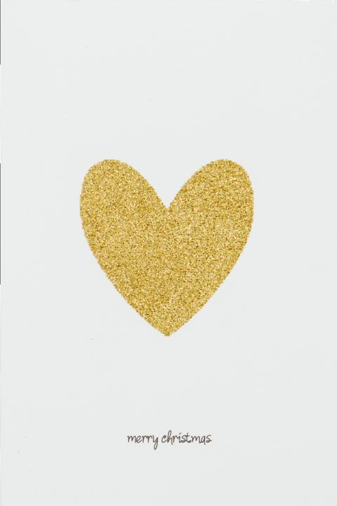 Actual product image House Doctor Greeting cards, HDGlitr w. envelope, WhiteGolden (100 pcs.)