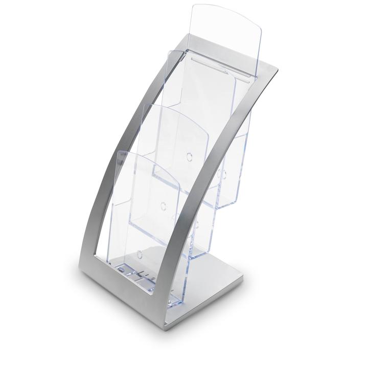 Actual product image Deflecto Contemporary Literature Holder, DIN long, silver (DL)
