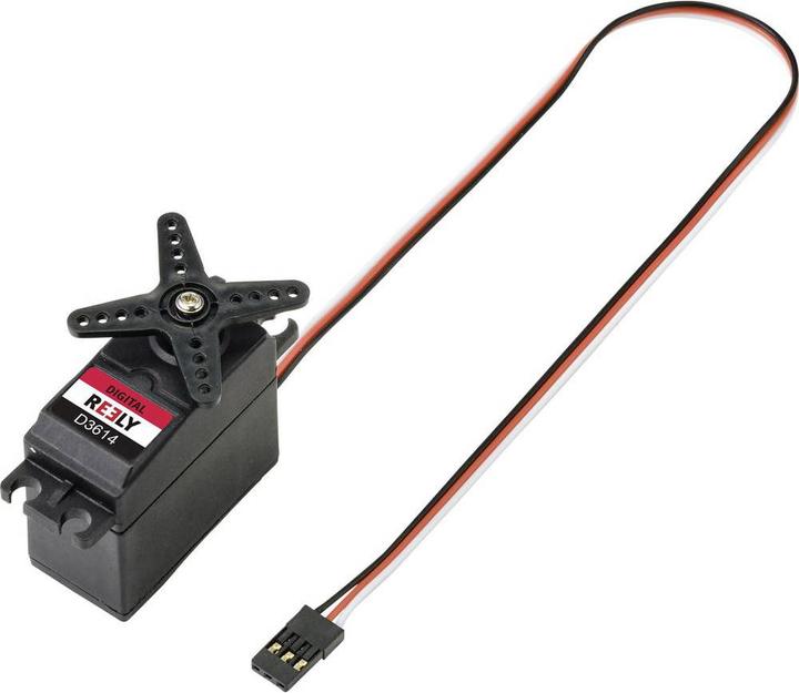 Actual product image Reely Standard servo D3614 Digital servo Gear material: Plastic Connector system: JR