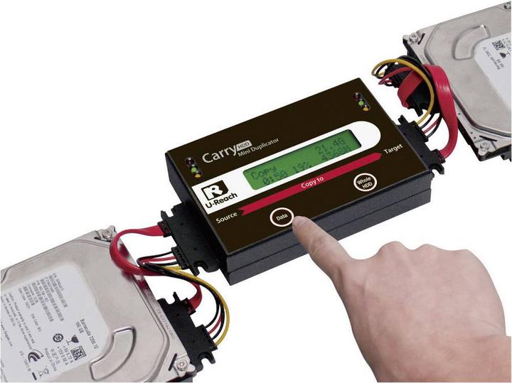 Actual product image Renkforce Portable HDD hard disk duplicator 1 to 1