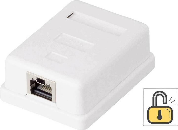 Produktbild Renkforce 1 Port Aufputz Netzwerkdose CAT 6 mit Verriegelung