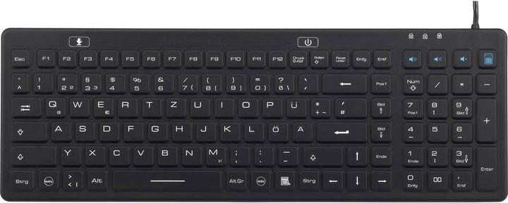 Renkforce Industrielle staub- und spritzwassergeschützte USB-Tastatur (DE, Kabelgebunden)