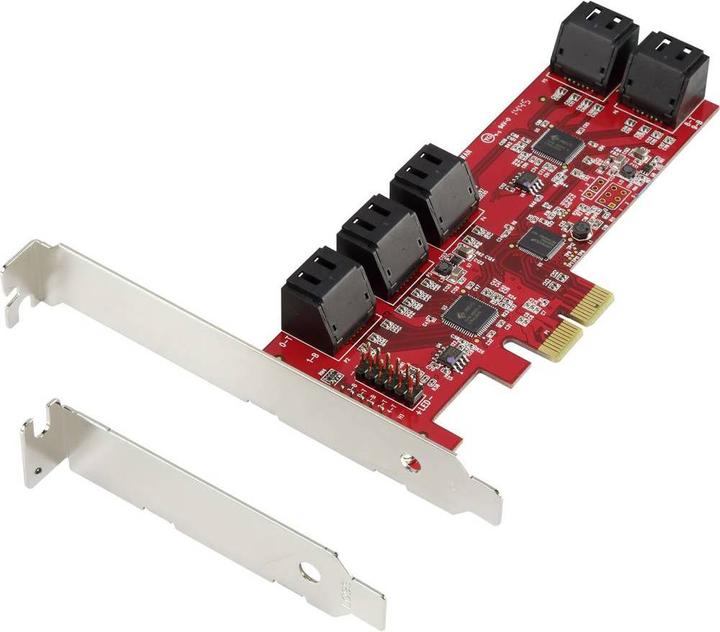 Actual product image Renkforce 10 Port SATA III PCI Express Card