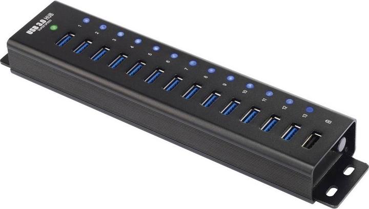 Renkforce 13+1 Port USB 3.0 Hub with Alum (USB-A, 13 Ports)