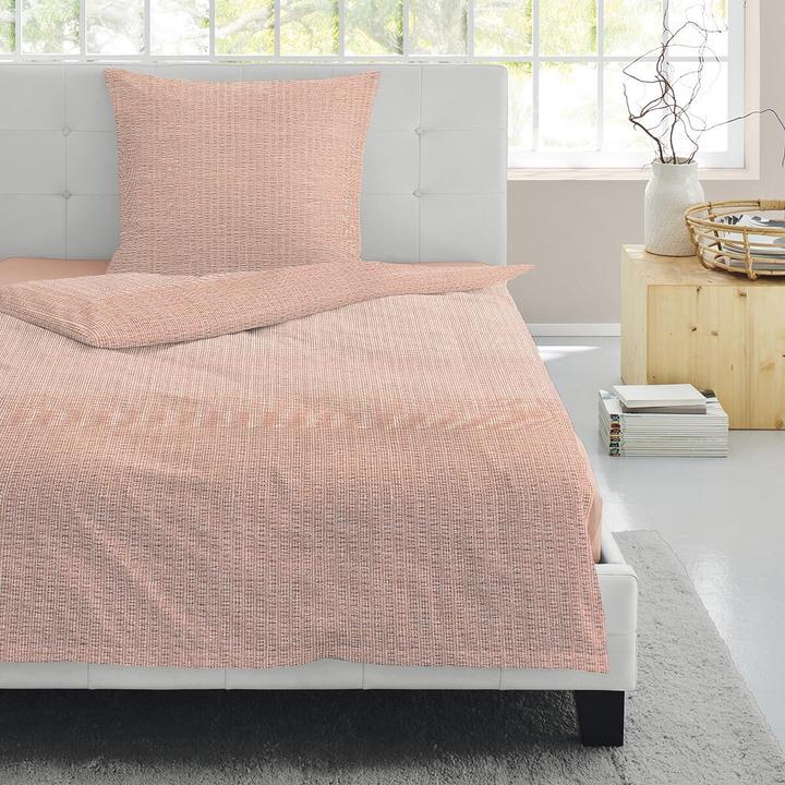 Actual product image Irisette Seersucker bedding Shadow Uni (Bedding set, 155x220 cm + 80x80 cm)