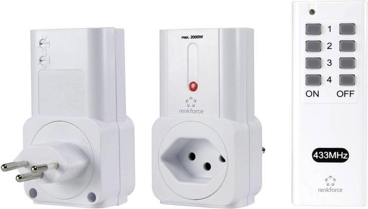 Actual product image Renkforce Radio switch set 4 pieces 433 MHz CH