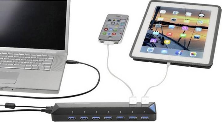 Actual product image Renkforce Rf-3806034 (USB-A, 7 Ports)