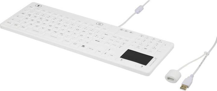 Actual product image Renkforce Industrielle staub- und spritzwassergeschützte USB-Tastatur mit Touchpad (DE, Cable)