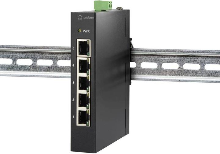 Immagine prodotto Renkforce Switch Fast Ethernet a 5 porte per guida DIN (5 Porti)